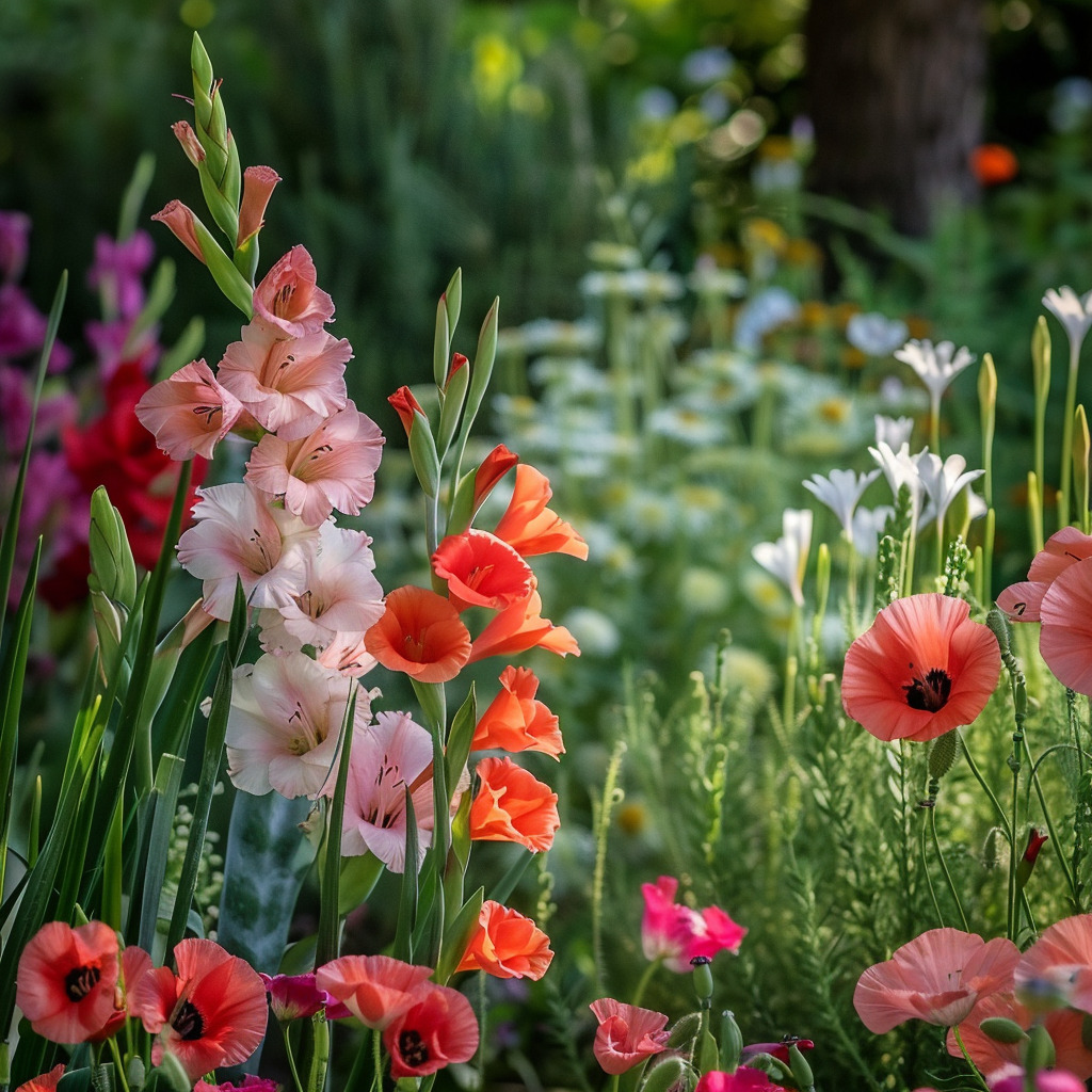 poppy and gladiolas august birth month flowers